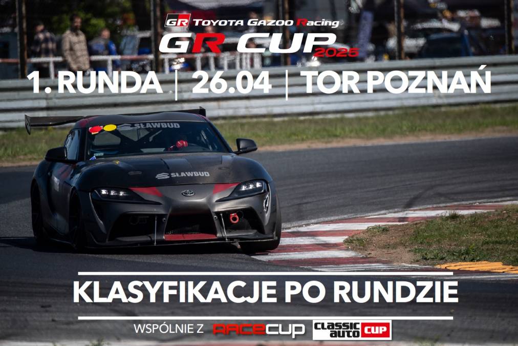 Klasyfikacje TOYOTA GR CUP 2025 po 1. rundzie na Torze Poznań